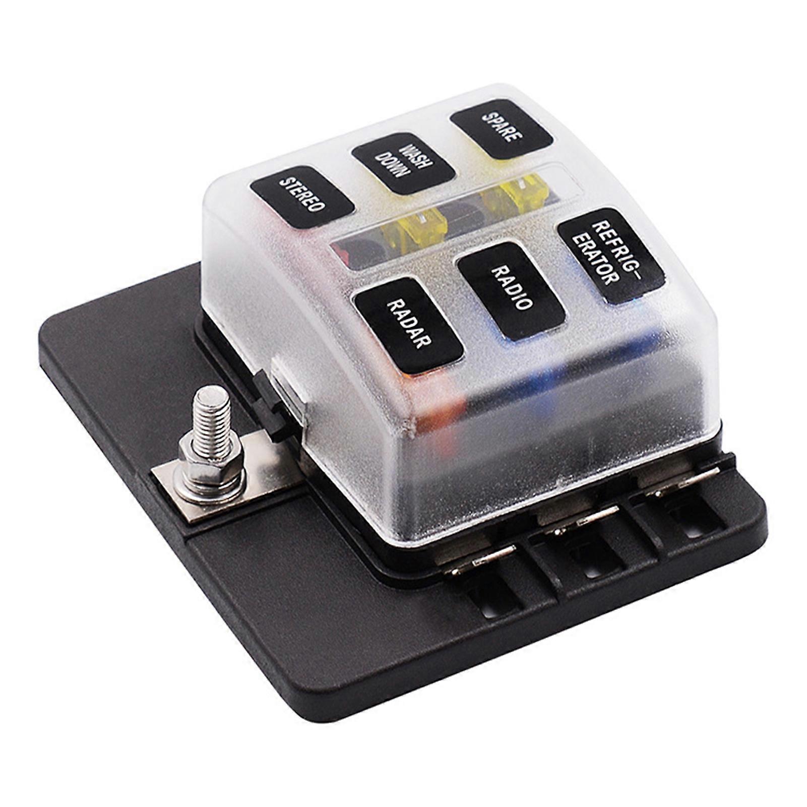 Mictuning Car Fuse Box Corrosion Resistance and Durable Suitable for Cars Villas Motorhomes