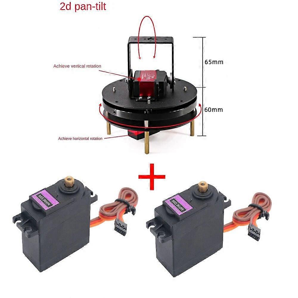 MG996 2 DOF Rotating Robot Manipulator Metal Alloy Mechanical Rotate Platform Kit For Arduino Robot Bracket Programmable DIY Kit