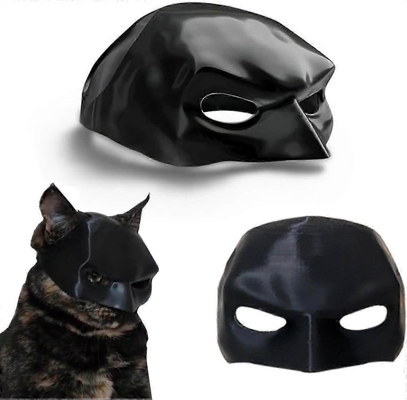 Maska kočičího netopýra, Cosplay klobouk kočičího netopýra, Netopýří maska pro kočku, Maska mstitele netopýra, Halloweenské kostýmy Batcat, Hodí se pro většinu koček
