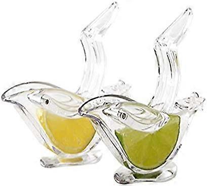 PUOX Acrylic Manual Lemon Slice Juicer Elegant Bird Shaped Boat Shape Lemon Clip Portable Transparent Juice Juicer Suitable for Home Restaurant Bar