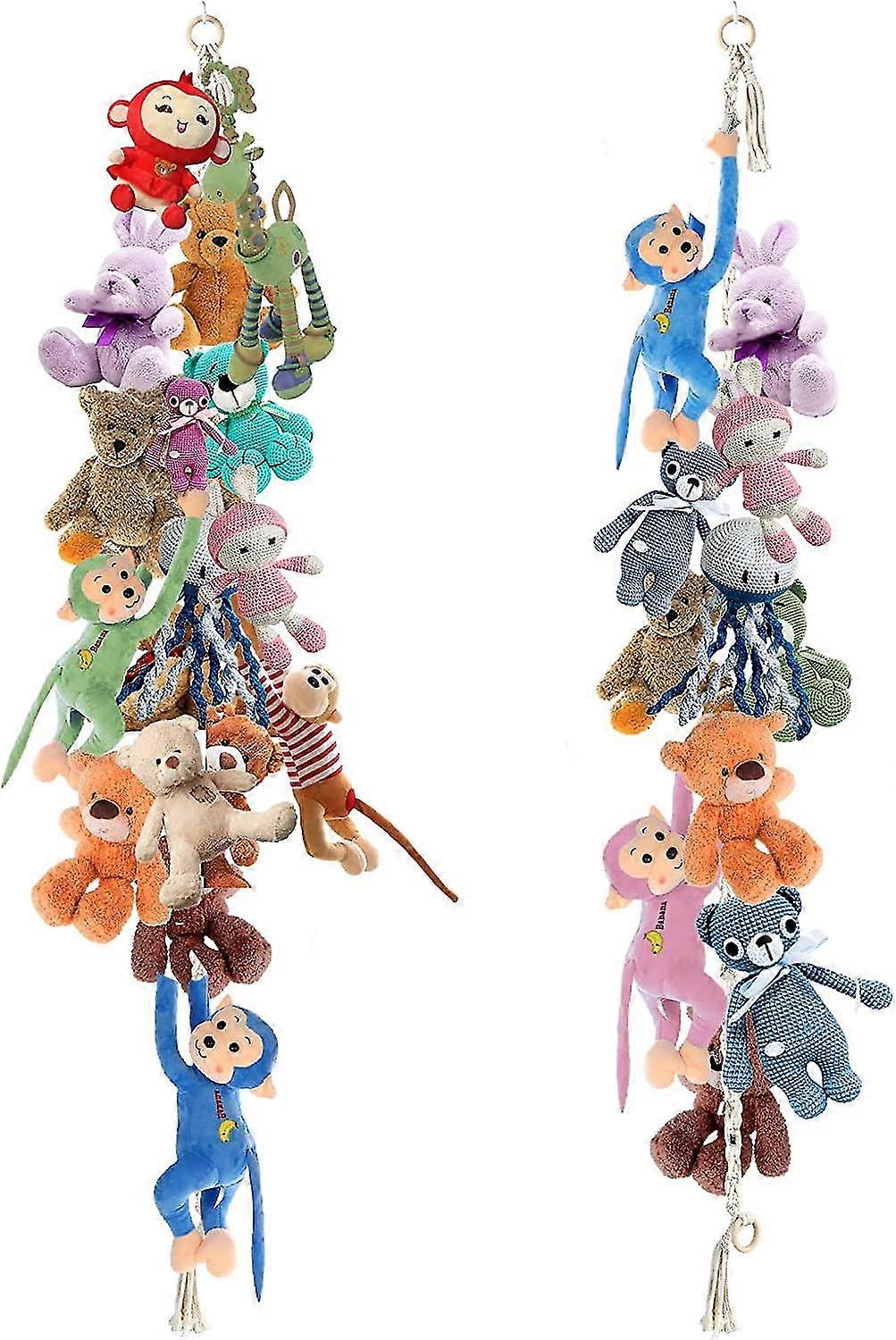 2 Pieces Stuffed Animals Storage Chain Toy Chain Organizer Strong Toy Storage