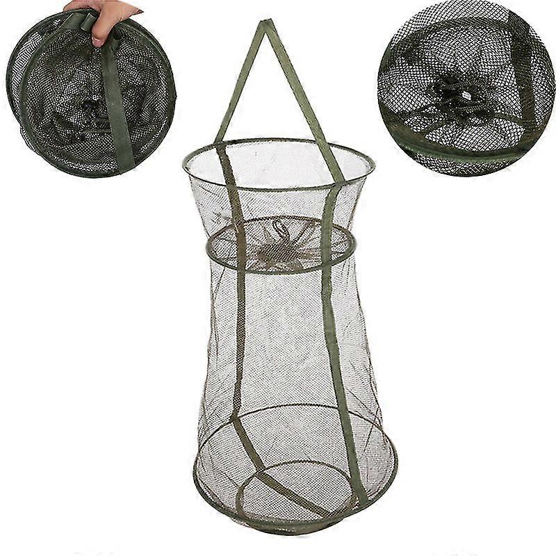 Outdoor Folding Round Fishing Net 3 Layer Nylon Fish Shrimp Net Fishing Shrimp Net Outdoor Fishing