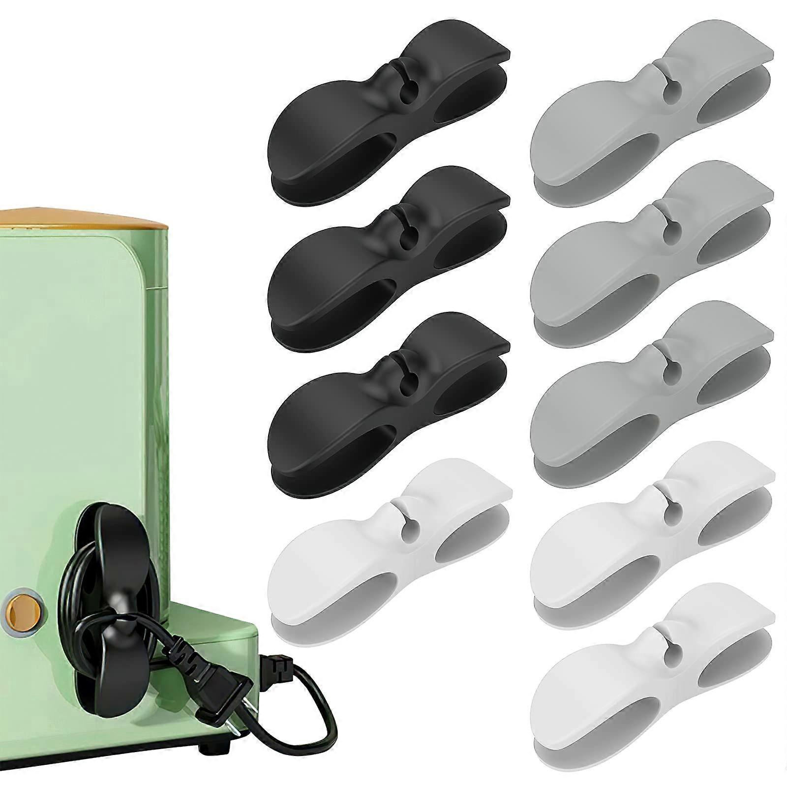 9 Pcs Cable Tidy  Cable Clips Self Adhesive Cord Wrapper