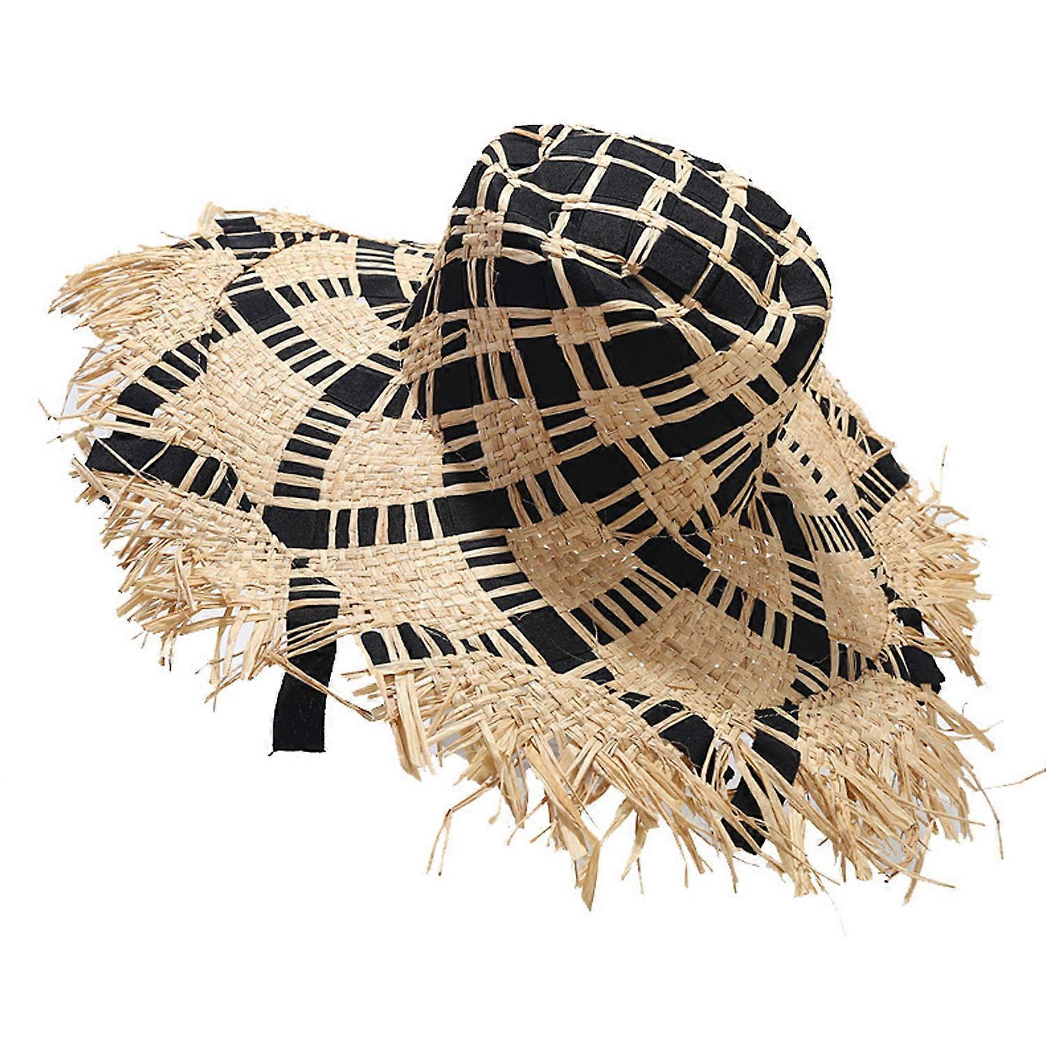 black straw cowboy hat