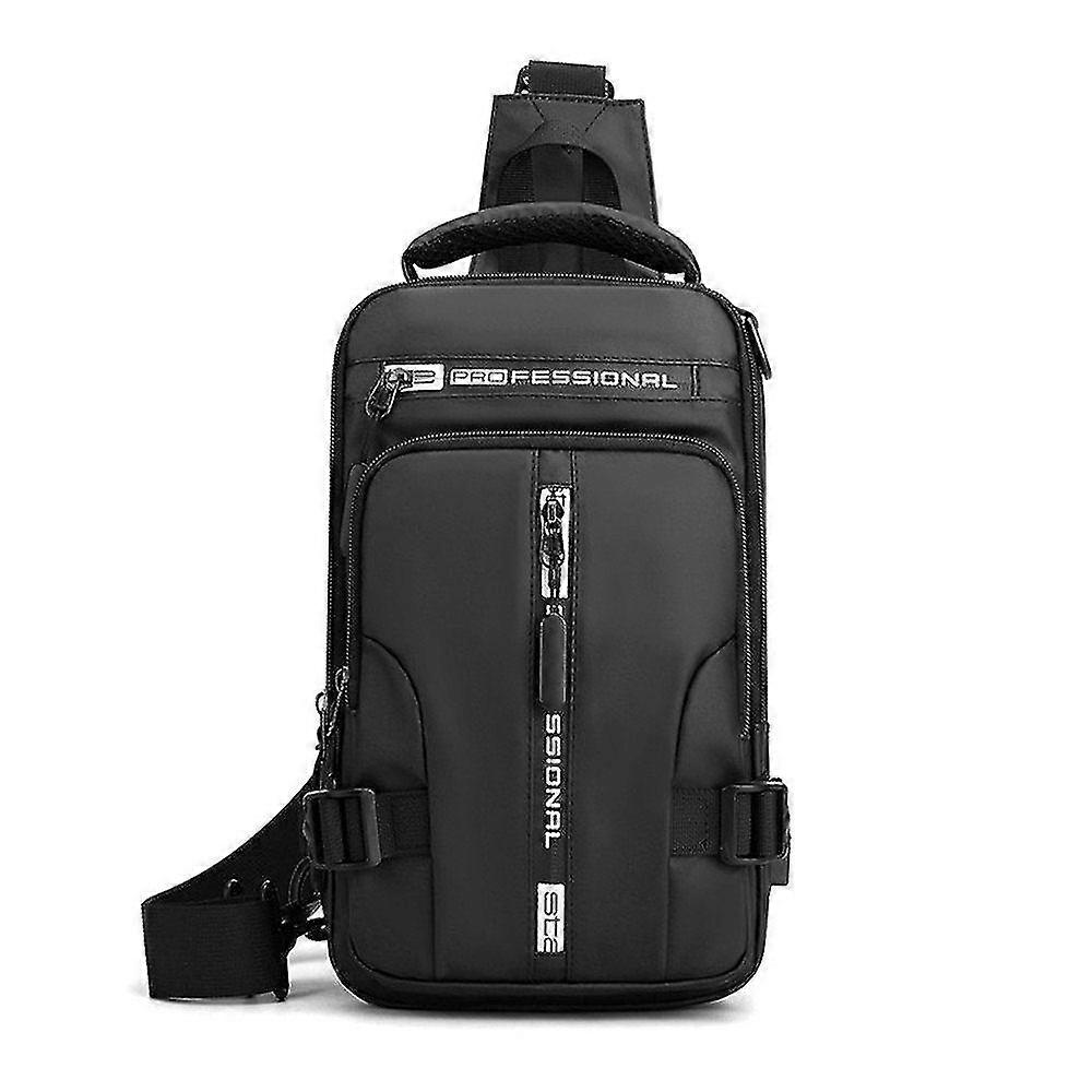 2026 NEW Cross bar backpack with USB charging port - chest backpack