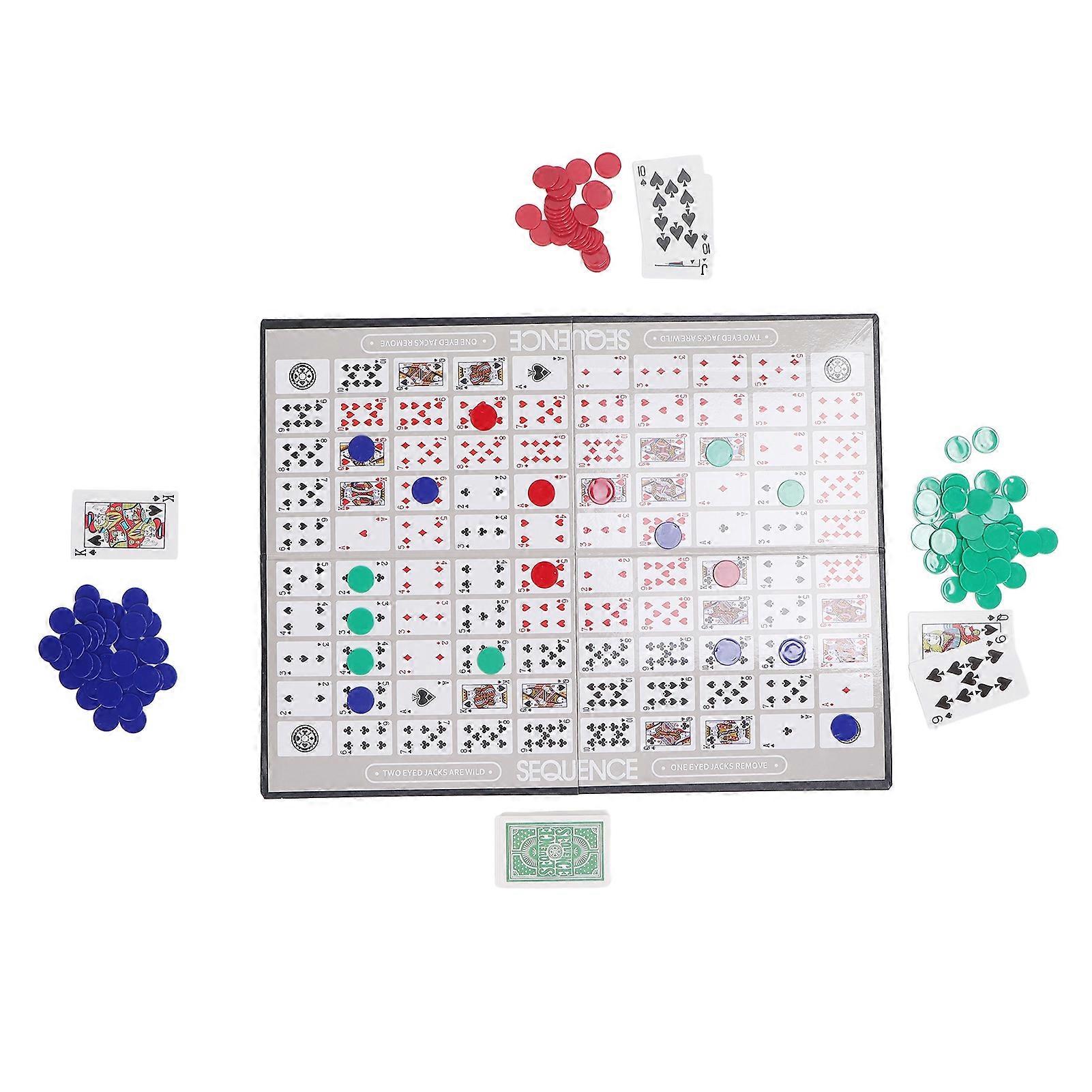 Game Card Toy Prevent Senile Dementia English Relieve Pressure Chess Pieces Cards Board Game Set
