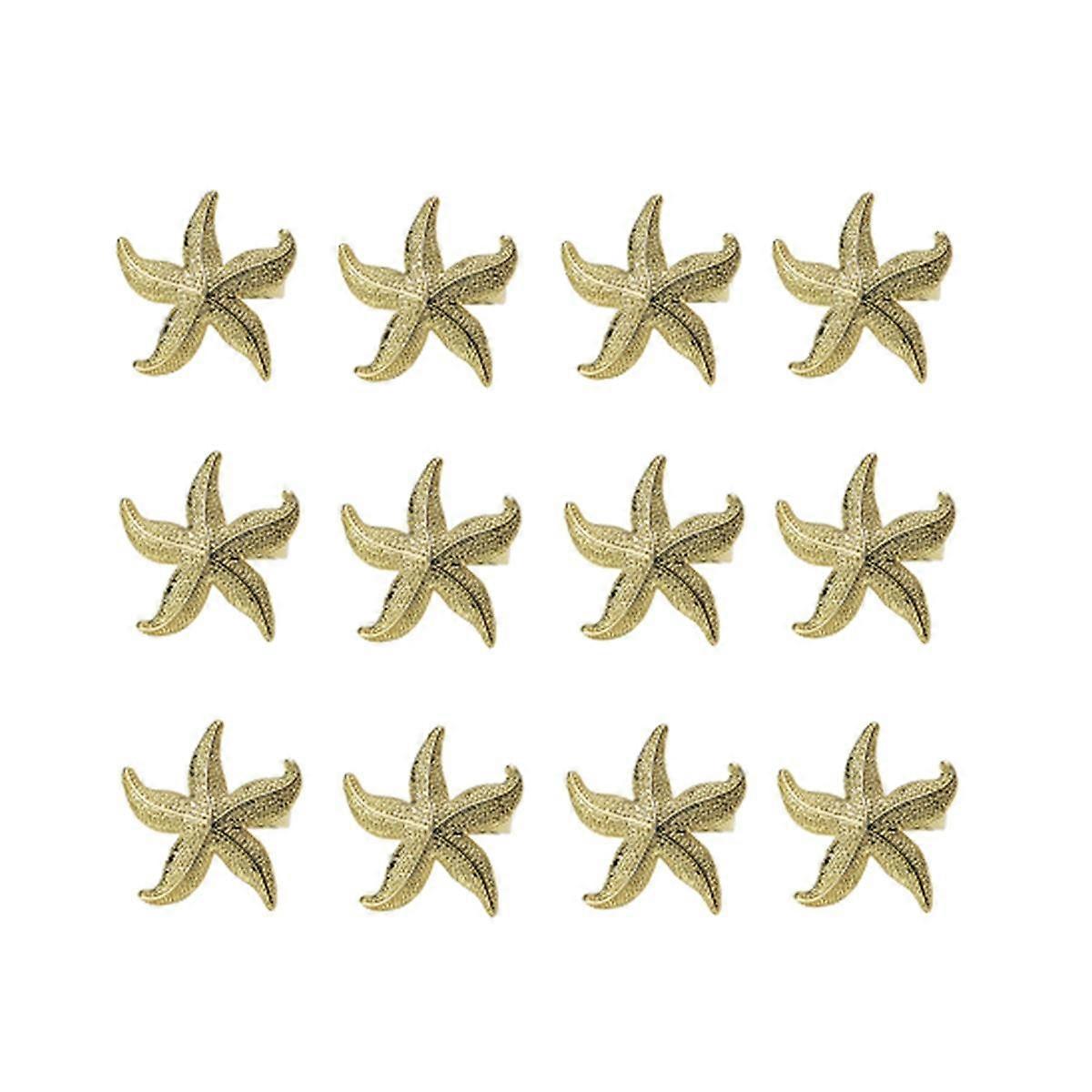 Starfish Napkin Rings 12 Gold Nautical Summer Wedding Party Beach Table Decor