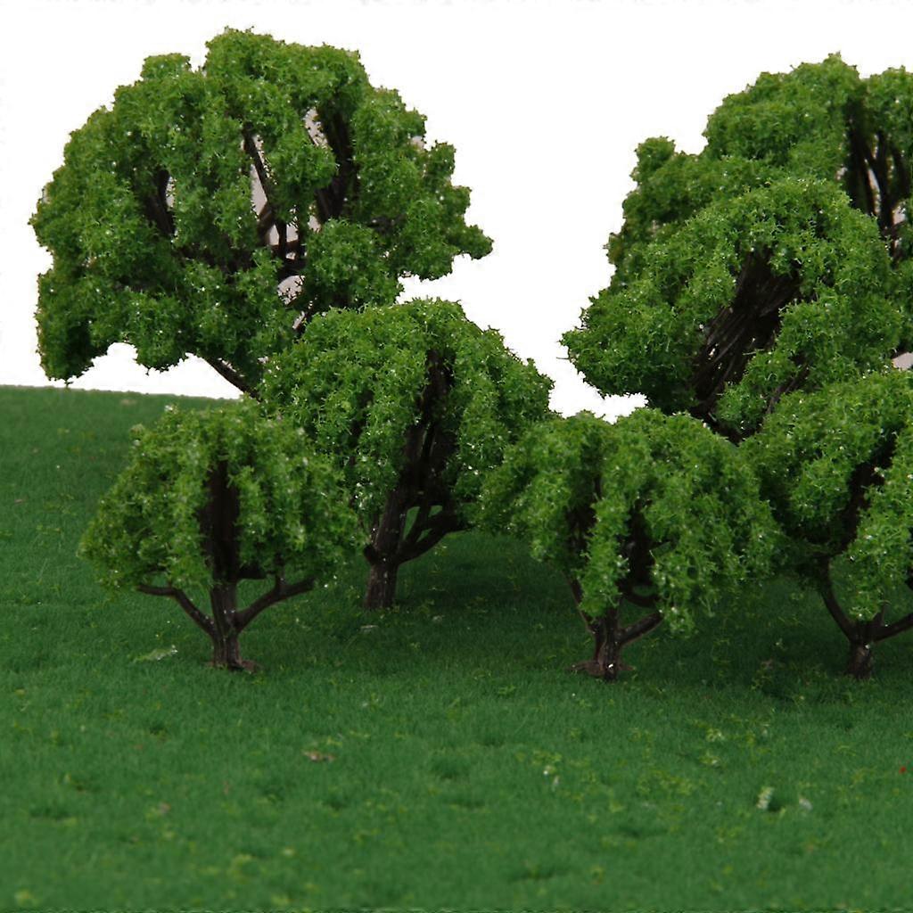 10pcs Multi Scale Green Model Trees Layout Train Railway Scenery 1:100-1:150