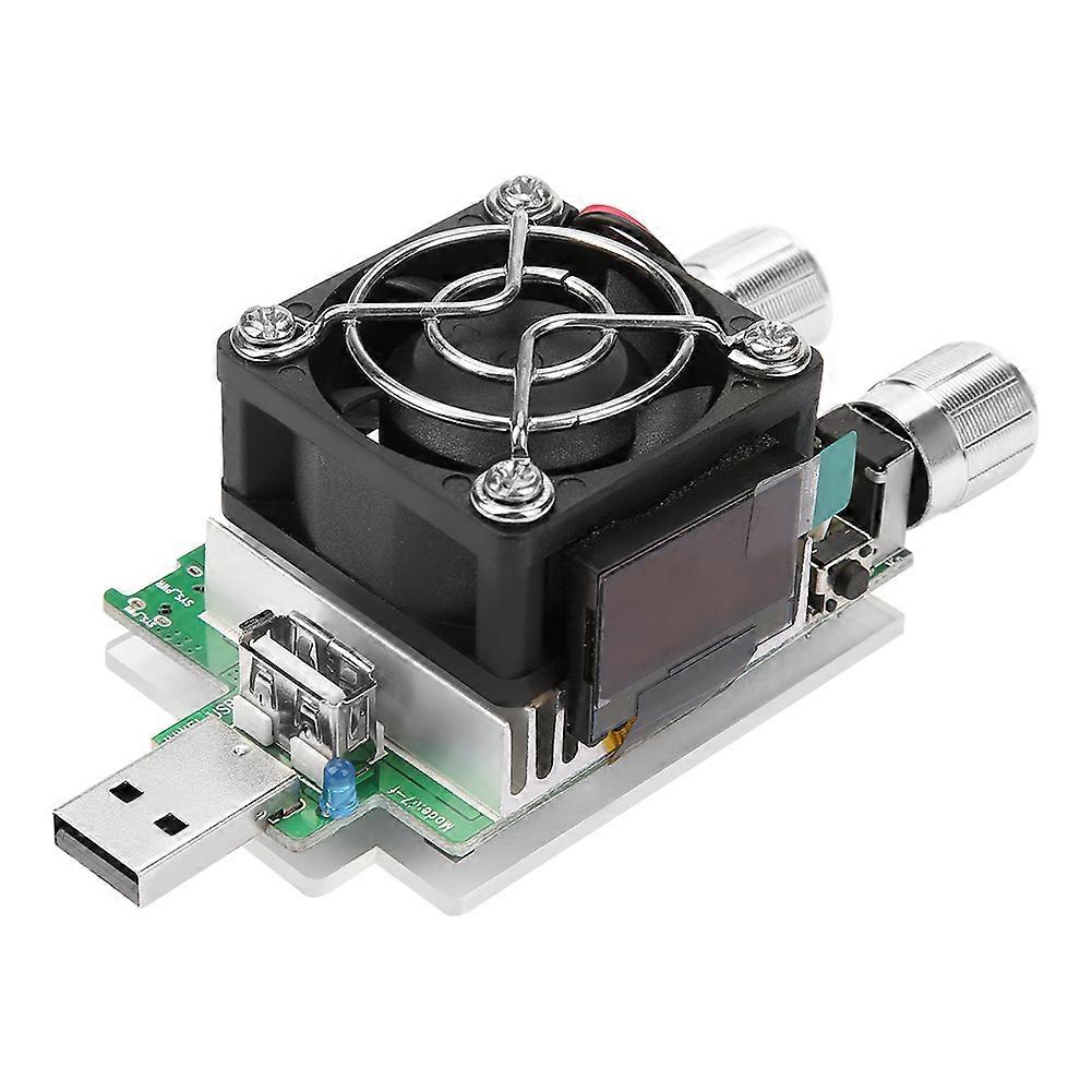 35W Adjustable USB Constant Current Electronic Load Battery Voltage Capacity Tester With LCD