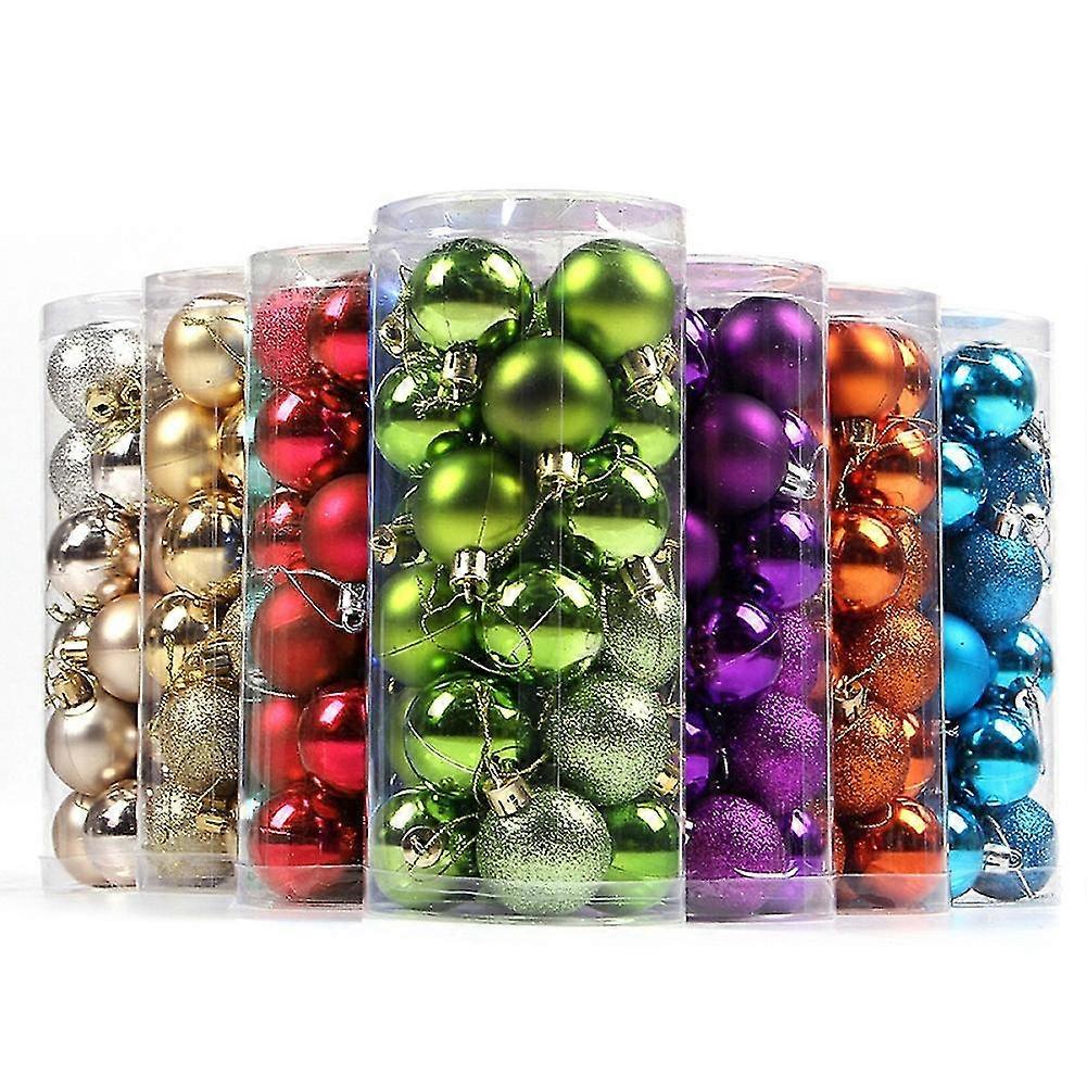 24ks 4/6/8cm vánoční koule ozdoba Baubles Vánoční stromek Okno Závěsný dekor Jikaix