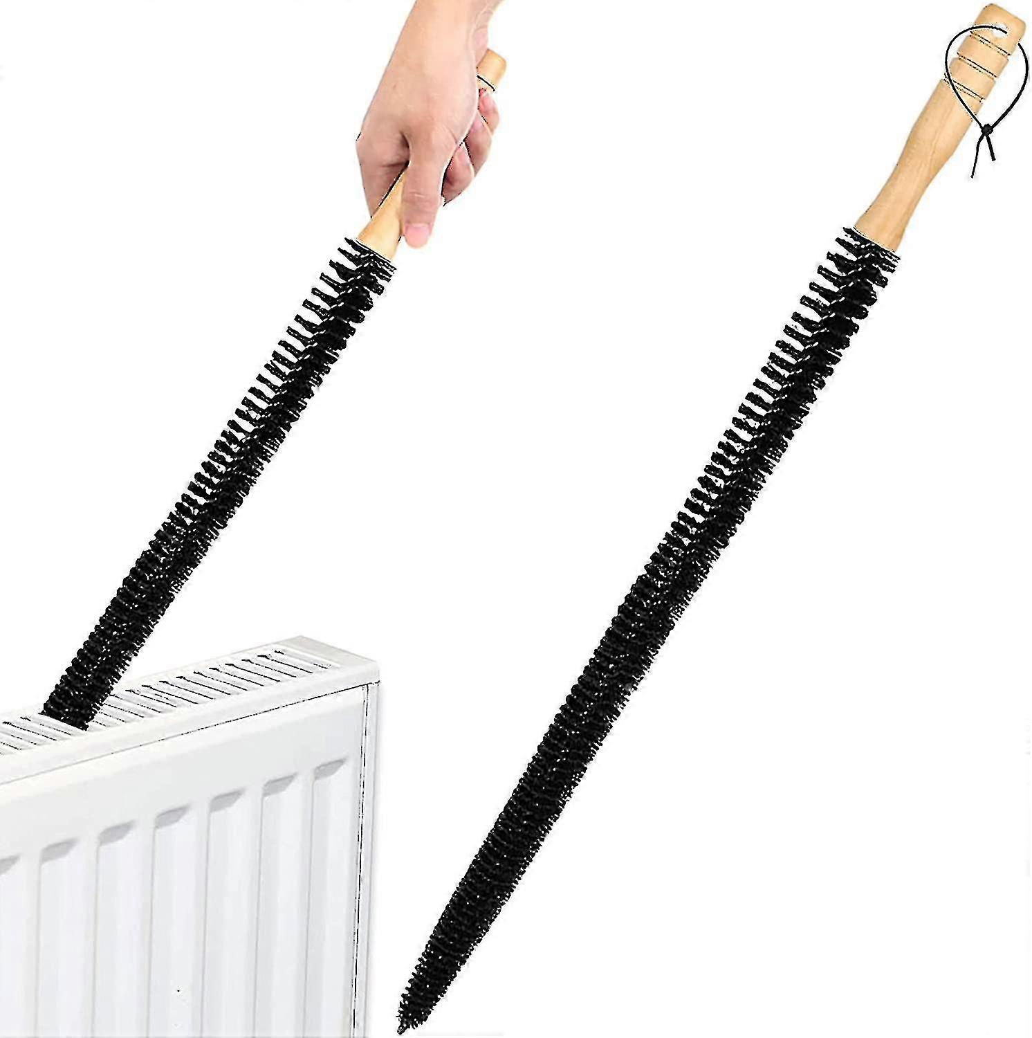 Radiator Brush With Long Flexible Wooden Handle - Soft Bristle(65cm)