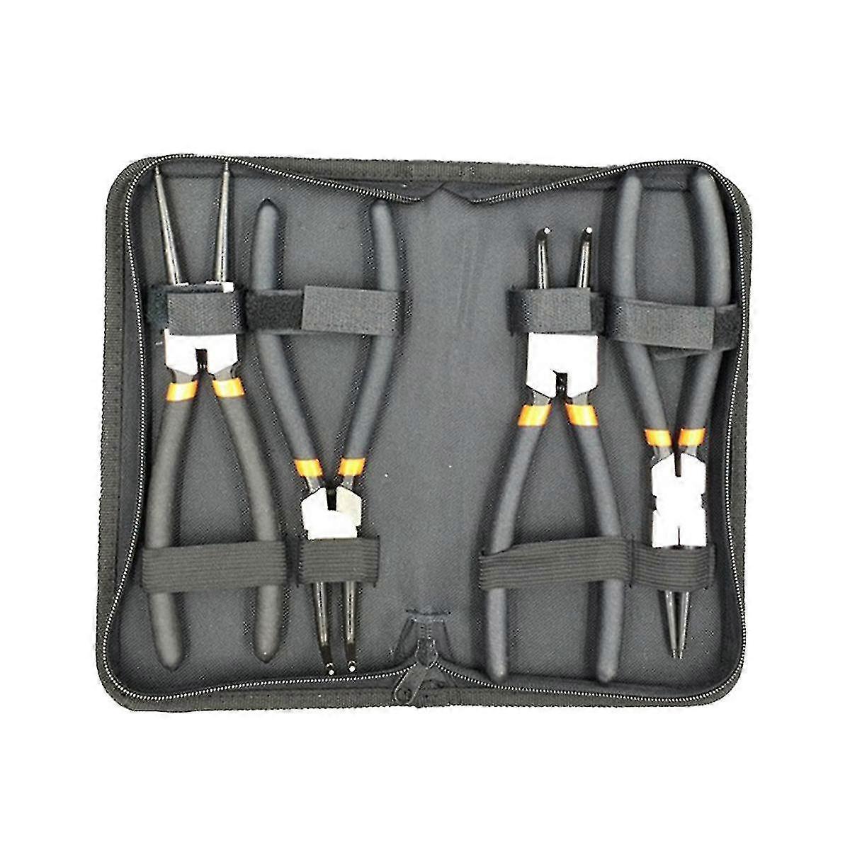 Circlip Pliers Set Internal External Ring Remover Installation Tool Straight/curved Jaw Tip Precisi