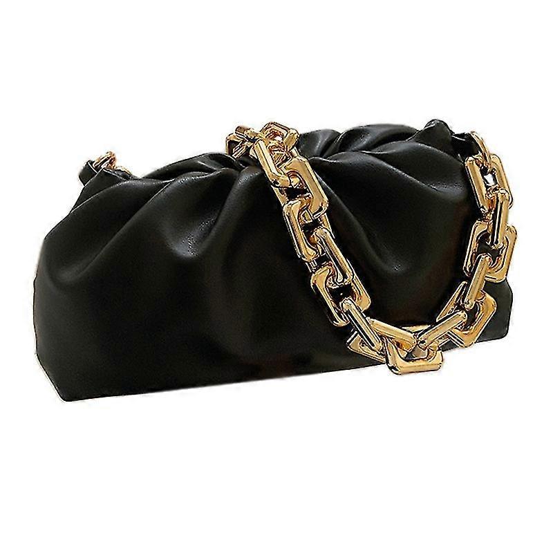 女性の餃子バッグショルダーハンドバッグトレンディなクラウドクロスボディチェーンポーチトートバッグイブニングドレス財布