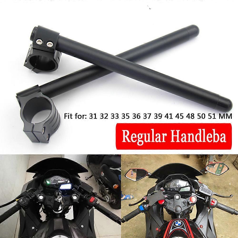 CNC Fork Tube Clip-On Handlebars 22cm 7/8" Cafe Racer Motorcycle Billet High Lift Separate Regular Handle Bars