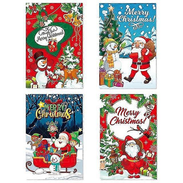 زجاجة النبيذ ملصقات زخرفية سانتا ثلج زجاجة ملصقات حفلة سعيدة ملصقات حزب السنة الجديدة