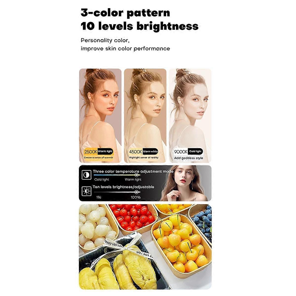 M20 RGB Fill Light Magnetic Cell Double-Sided Selfie Light Clip-on Flat Light for Camera & Makeup Video Conferencing