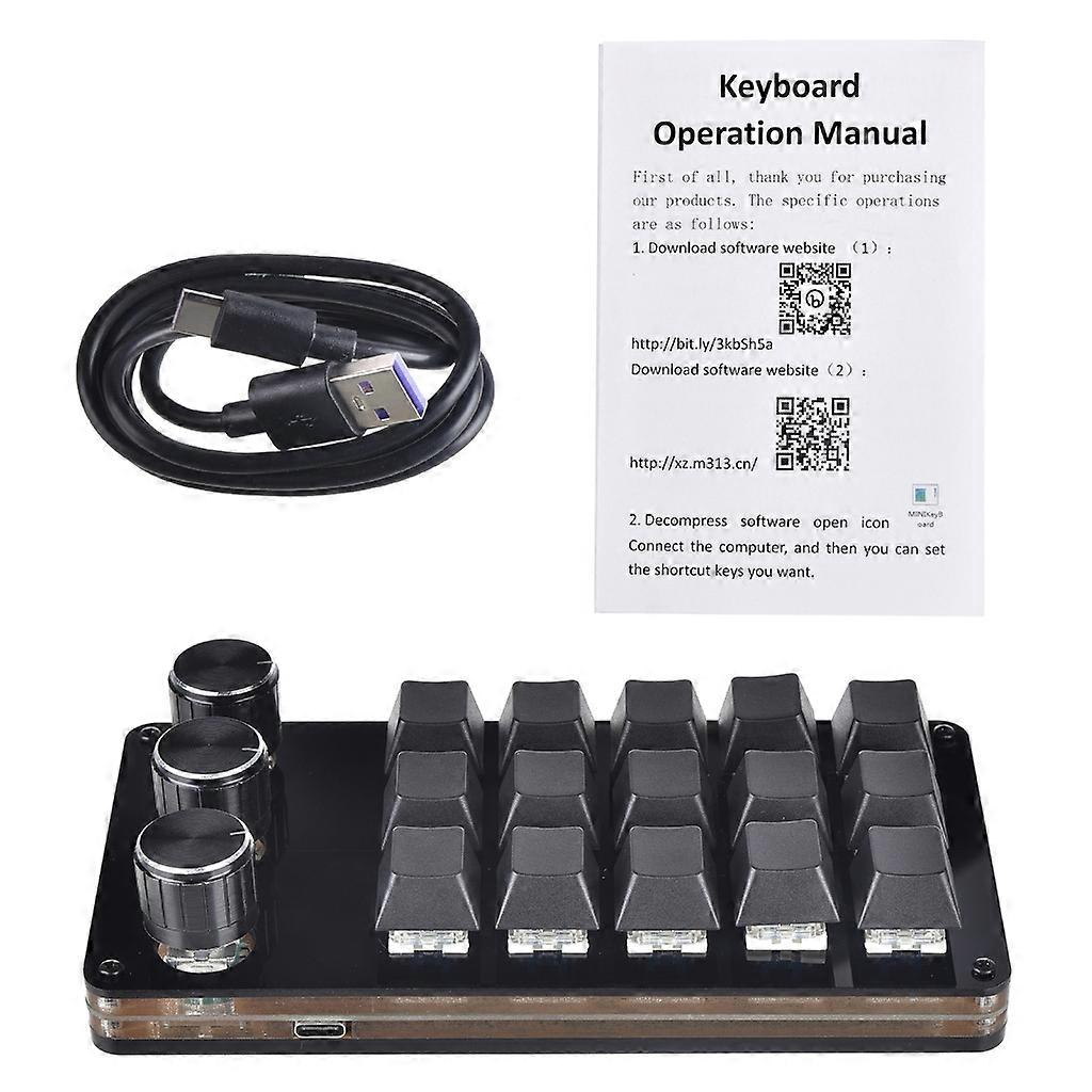 Mini clavier macro de jeu mécanique clavier de jeu à 3 boutons KeyPad Hot Swap