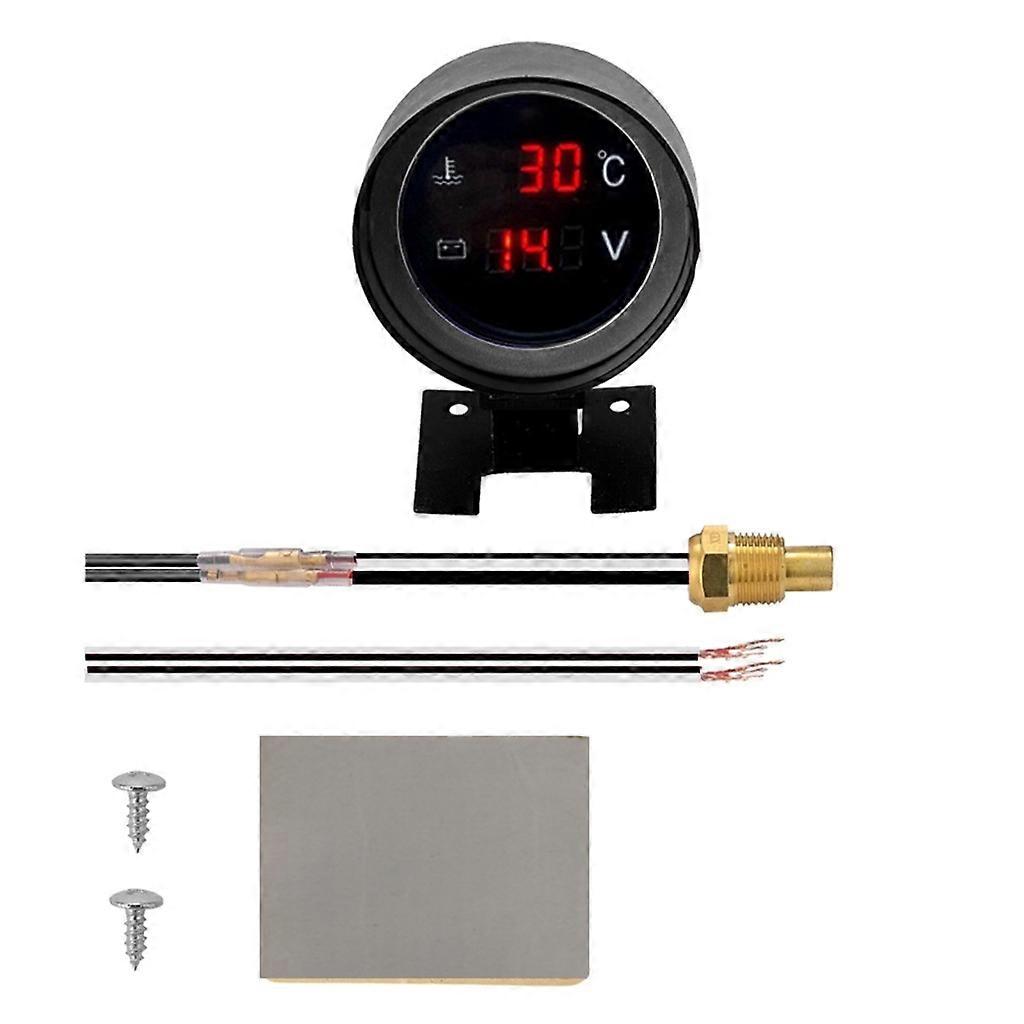 Auto-Wassertemperaturmessgeräte und Voltmeter 2-in-1-LCD-Display für Echtzeitüberwachung Einfache Installation Autozubehör