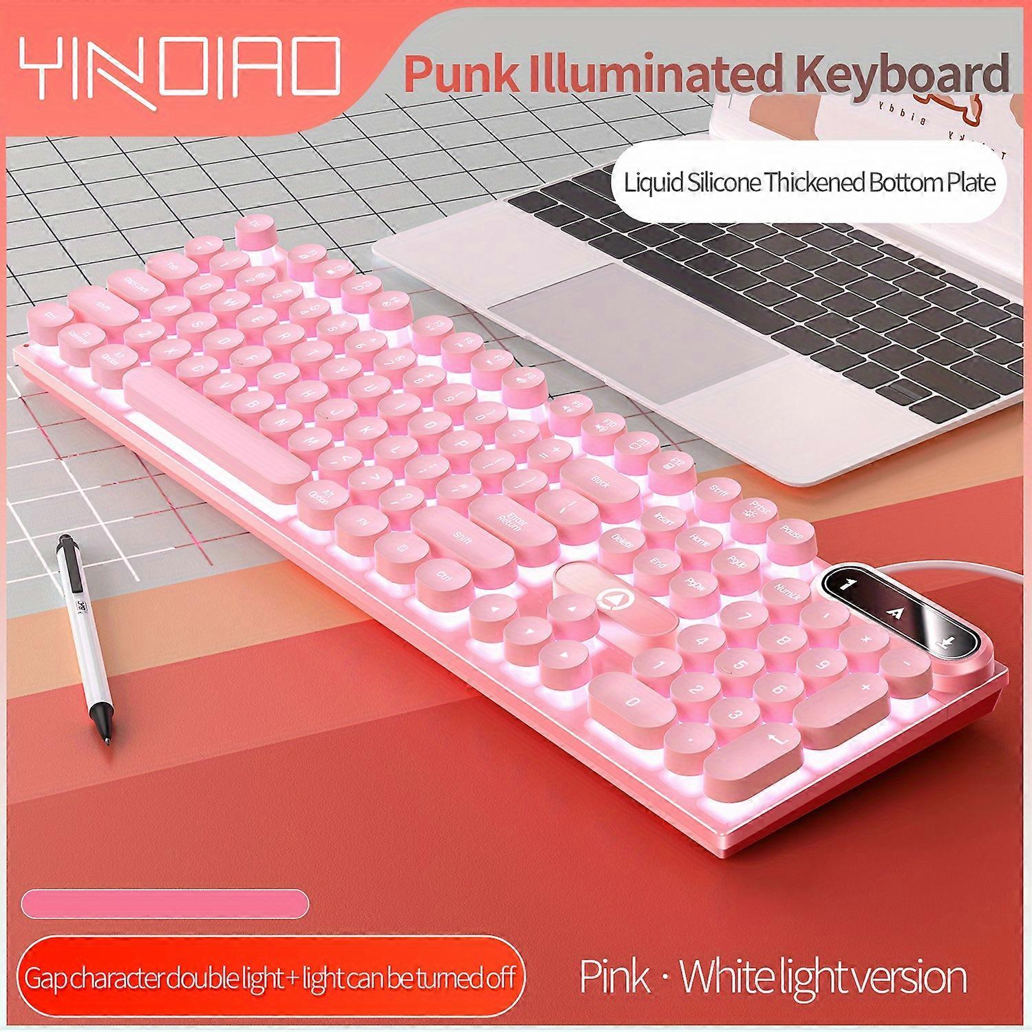 YINDIAO Wired Gaming Keyboard with Universal Compatibility and LED Backlighting
