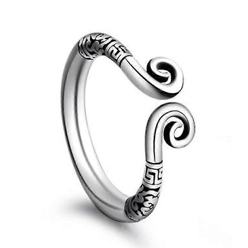 Pulsera plateada Charm Hole Open Ring - Creative Silver Hoop Charm Hole Open Ring