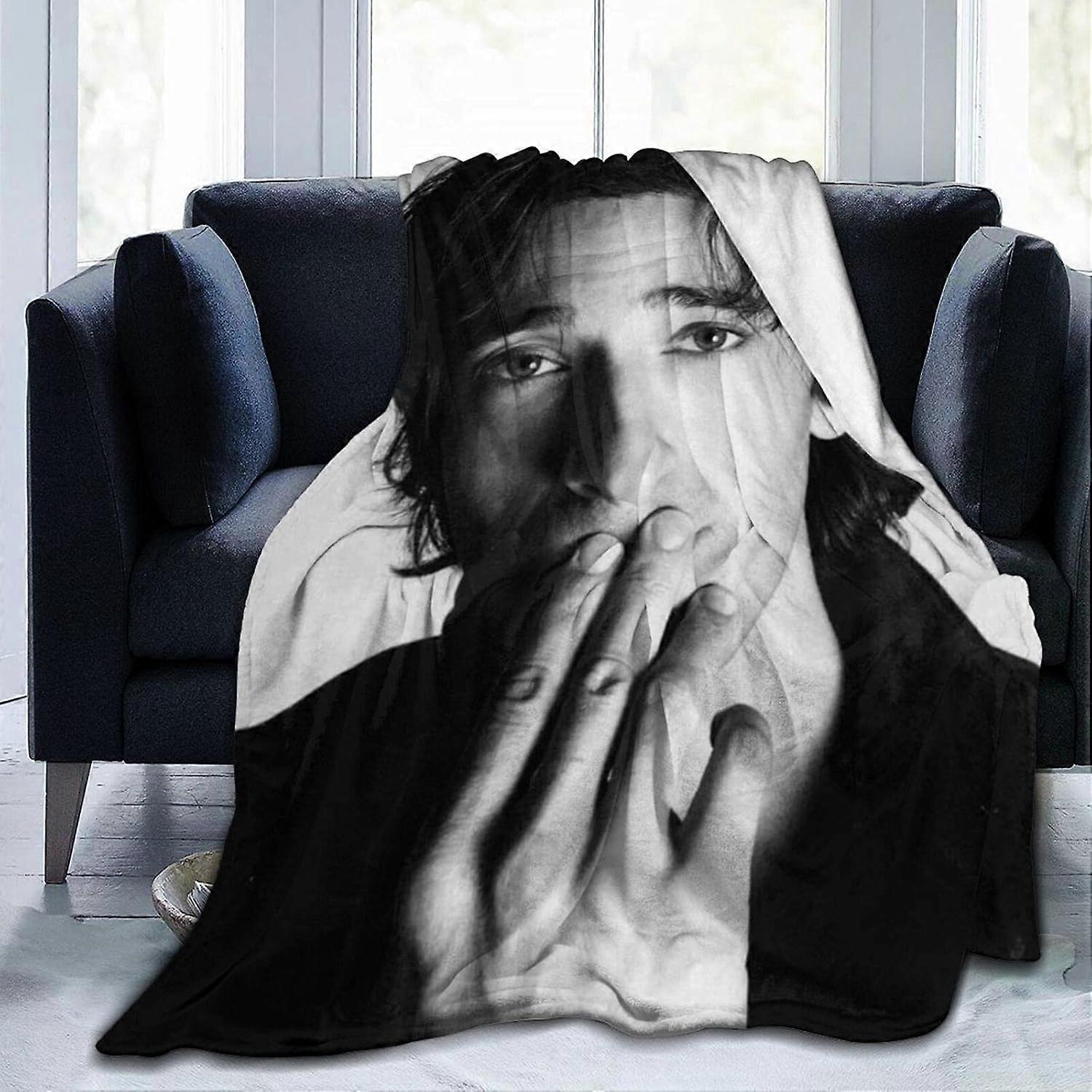 Adrien Brody Blanket Ultra-Soft Flannel Blanket 3D Print Fluffy Plush Blanket Bedding Decor Throw Blanket for Living Roo-DW9878