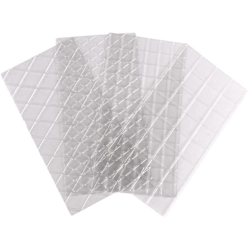 4 Pcs Cake Fondant Printing Mat Mold Grid Texture Embossed Lace Embossing Mat Cake Decorating Suppl