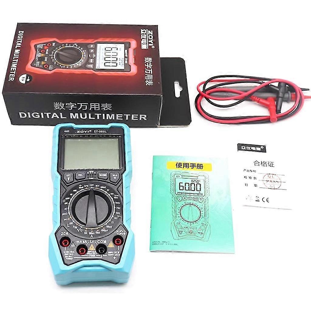 Multimeter Voltage Detector Automatic Tester Capacitance Electric Electrician Test Tool 6000 Count Measure Current Meter