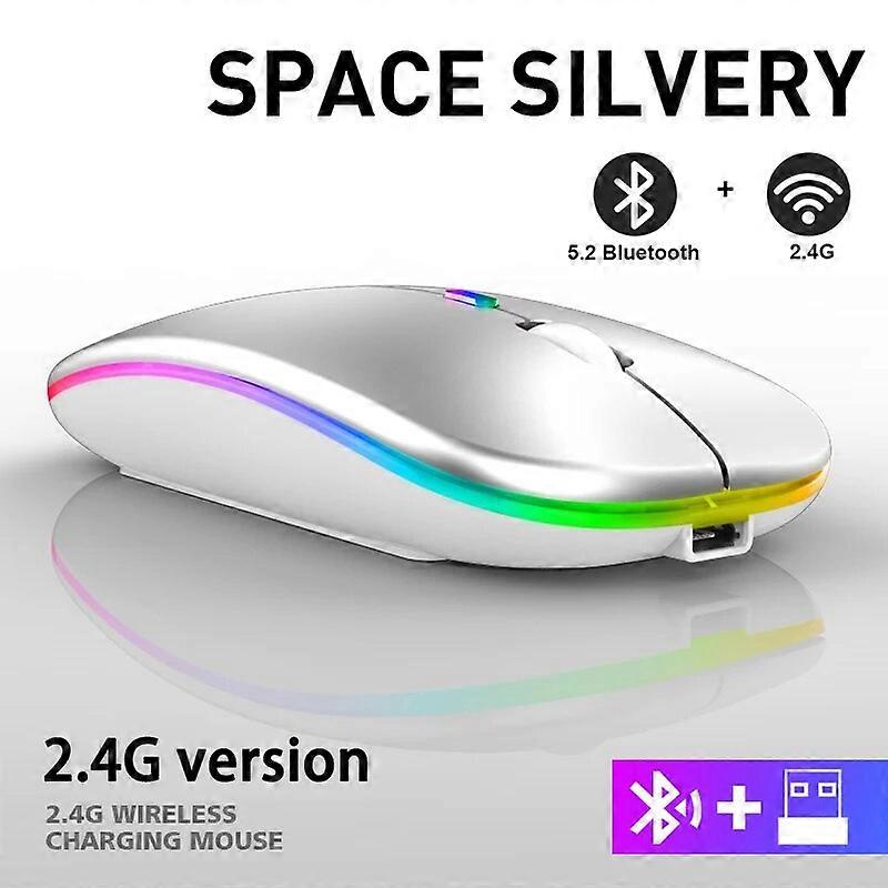 ORZERHOME Wireless Mouse RGB Rechargeable Bluetooth Mice Wireless Computer Mause LED Backlit Ergonomic Gaming Mouse For Laptop Mice & Trackballs