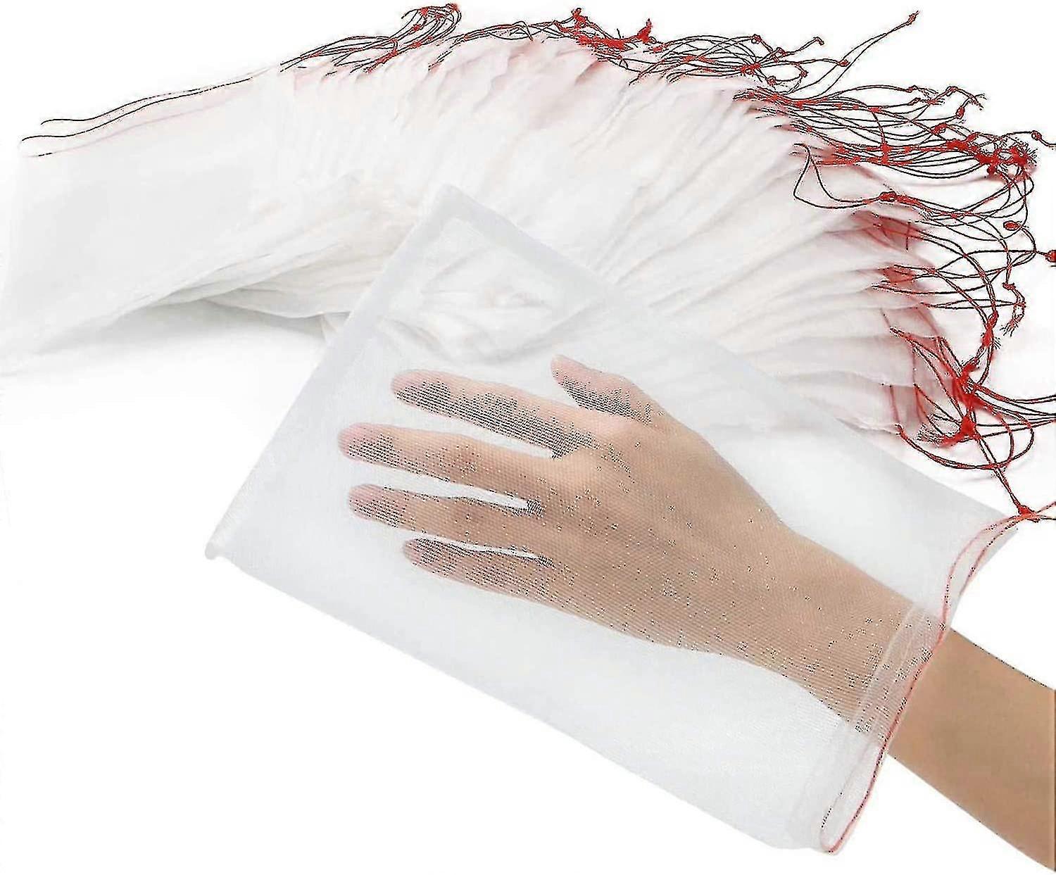 50 Pcs Fruit Protective Bag Fishnet Nylon Nets For Garden Grape Protective Bag 25 X 15 Cm For Plant Protection Avoid Insect