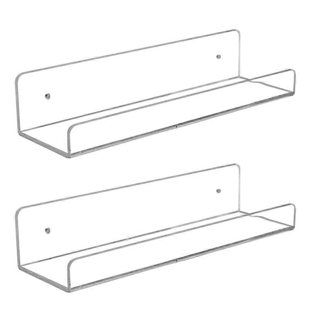 Clear Wall Shelves Wall Storage Shelf Invisible Display Ledge Acrylic Picture Ledge Clear Floating Shelves Wall Sundries Rack