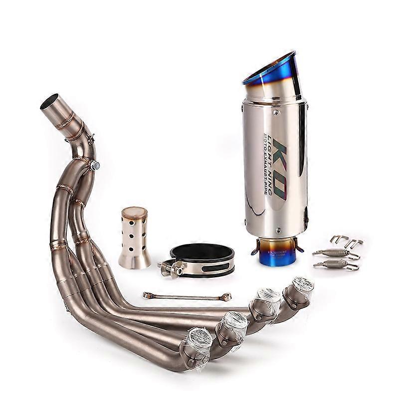 Til Honda CB650F CB650R CBR650 CBR650F 2014-2020 Motorcykel udstødningssystem Forreste Link Rør Slip On Lyddæmper Baffler DB Killer