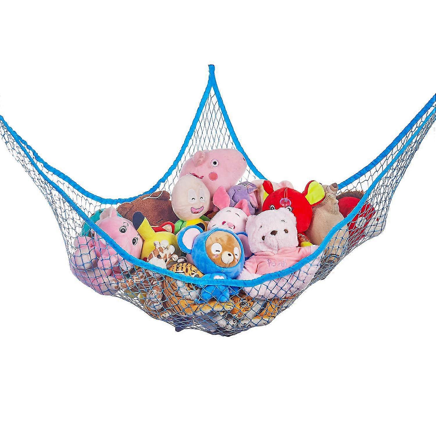 Toy Hammock For Stuffed Animals, 70 Inch Jumbo Toy Storage Hammock Corner Net For Stuffed Anima