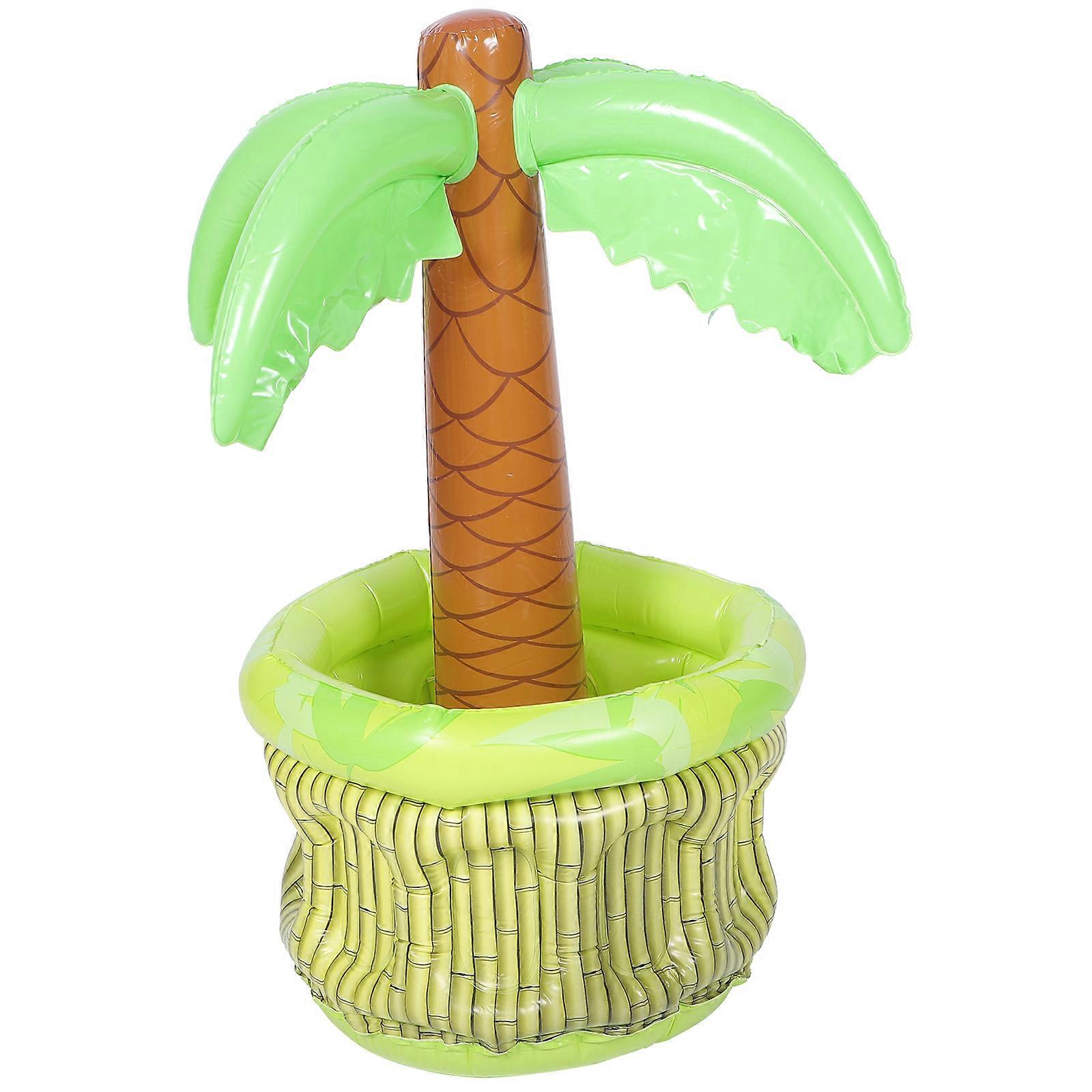 PVC Coconut-Tree Inflatable Ice Bucket Portable Outdoor Ice Storage Bucket