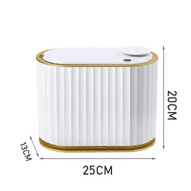 5L Waterproof Automatic Sensor Trash Can Desk Waste Bin Paper Basket Luxury Induction Smart Garbage Bin For Bathroom Bedroom HomTrash Cans & Wastebask