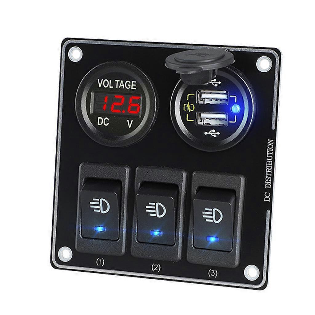 Portable Multifunctional Car Digital Display Charger Adapter for DC 12V-24V