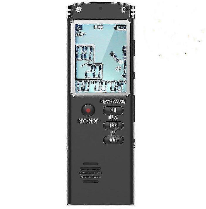 8gb Digital Voice Activated Recorder With Playback Keys Lock Noise Reduction Hd Sound Recorder Device For Meeting Lecture Presentation(black)