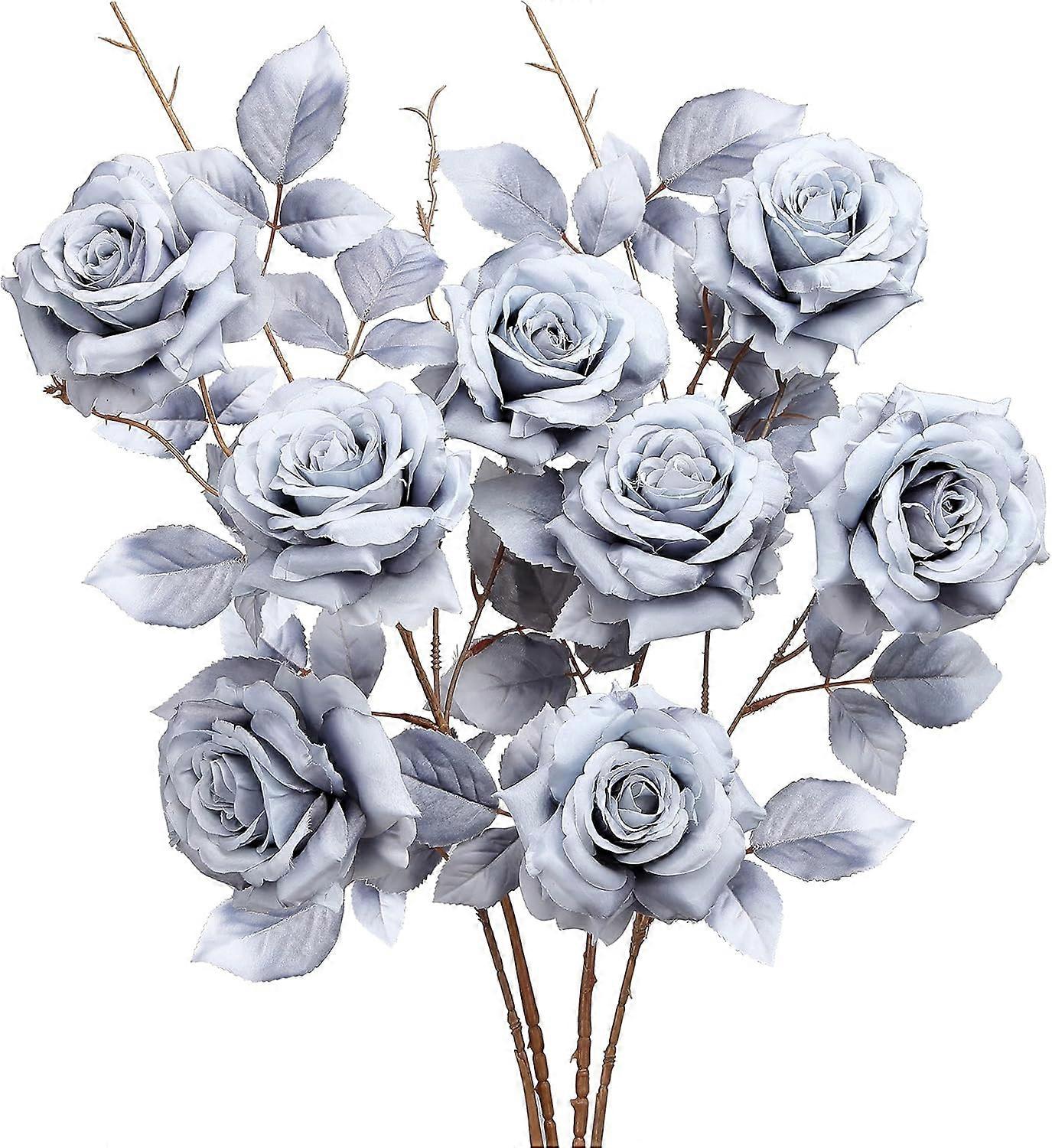 Artificial Flowers Bulk Fake Fall Silk Roses with Long Stems for DIY Wedding Bouquets Centerpieces Arrangements Reception Party Home Dining Table Deco
