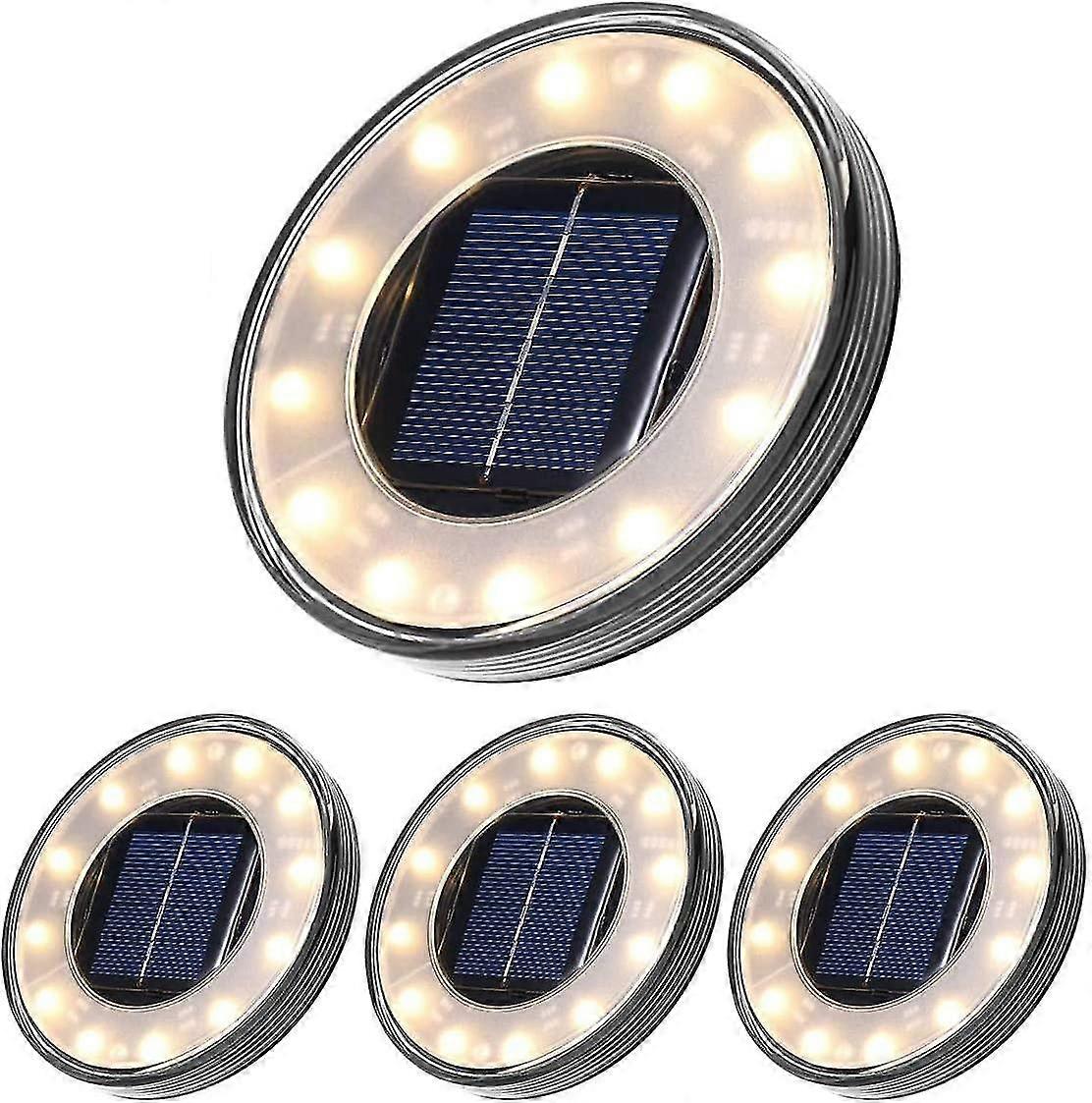 Nye produkter i 2025, led solcelle gulvlampe 4 pak, tomshine 12 leds solcelle udendørs belysning, vandtæt ip68
