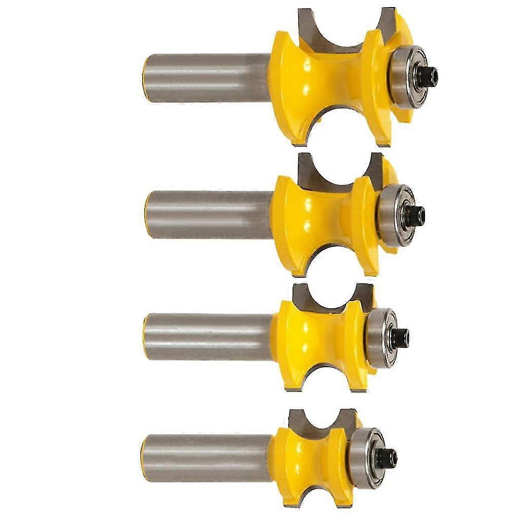 4 Pieces Beading Router Bit Milling Cutter Kit Woodworking Power Tool