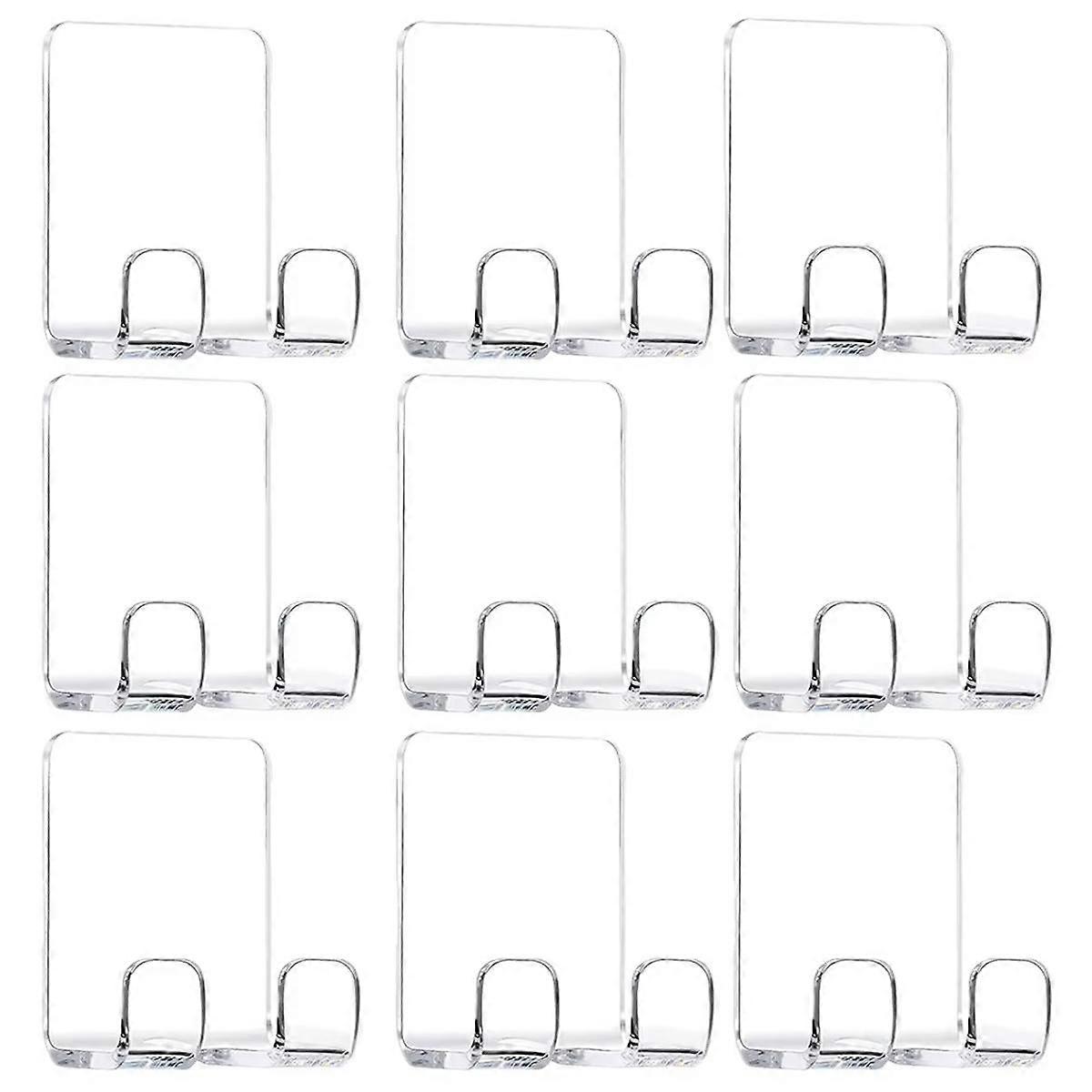 9 Pieces Acrylic Self Adhesive Razors Holder Hooks Shower Hook for Bathroom Kitchen Organizer Razor