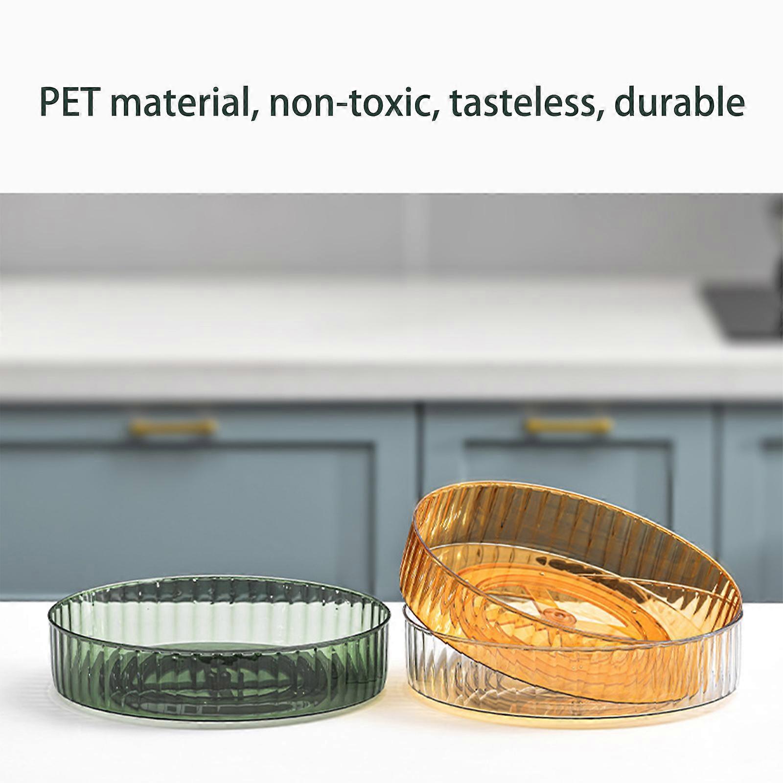 Storage Box Organizer For Spice Kitchen Fridge Creative Lazy Transparent Round Turntable
