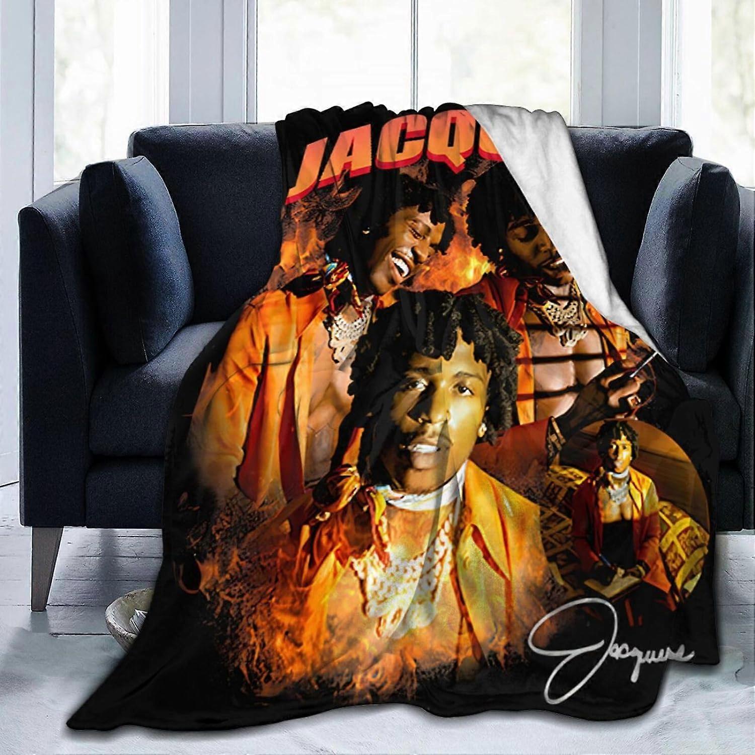 Jacqu%Ees Band Blanket Flannel Fleece Blanket Ultra Soft Lightweight Throw Blanket for Warmth Sofa Office Bed Car Camp Couch Cozy Plush Throw Blankets