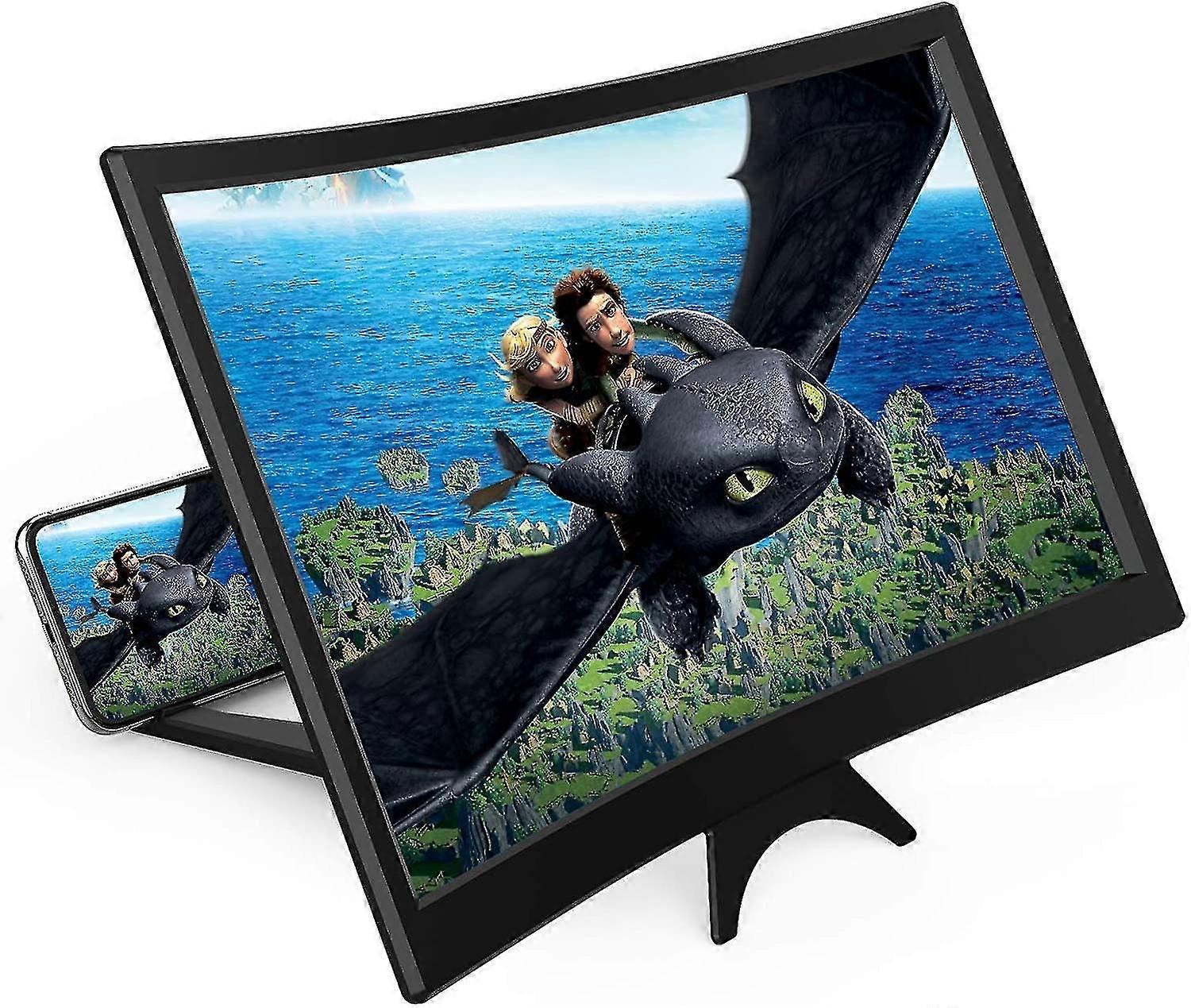 12" gebogen schermvergrootglas, 3d Hd vergrotend projectorscherm Tw