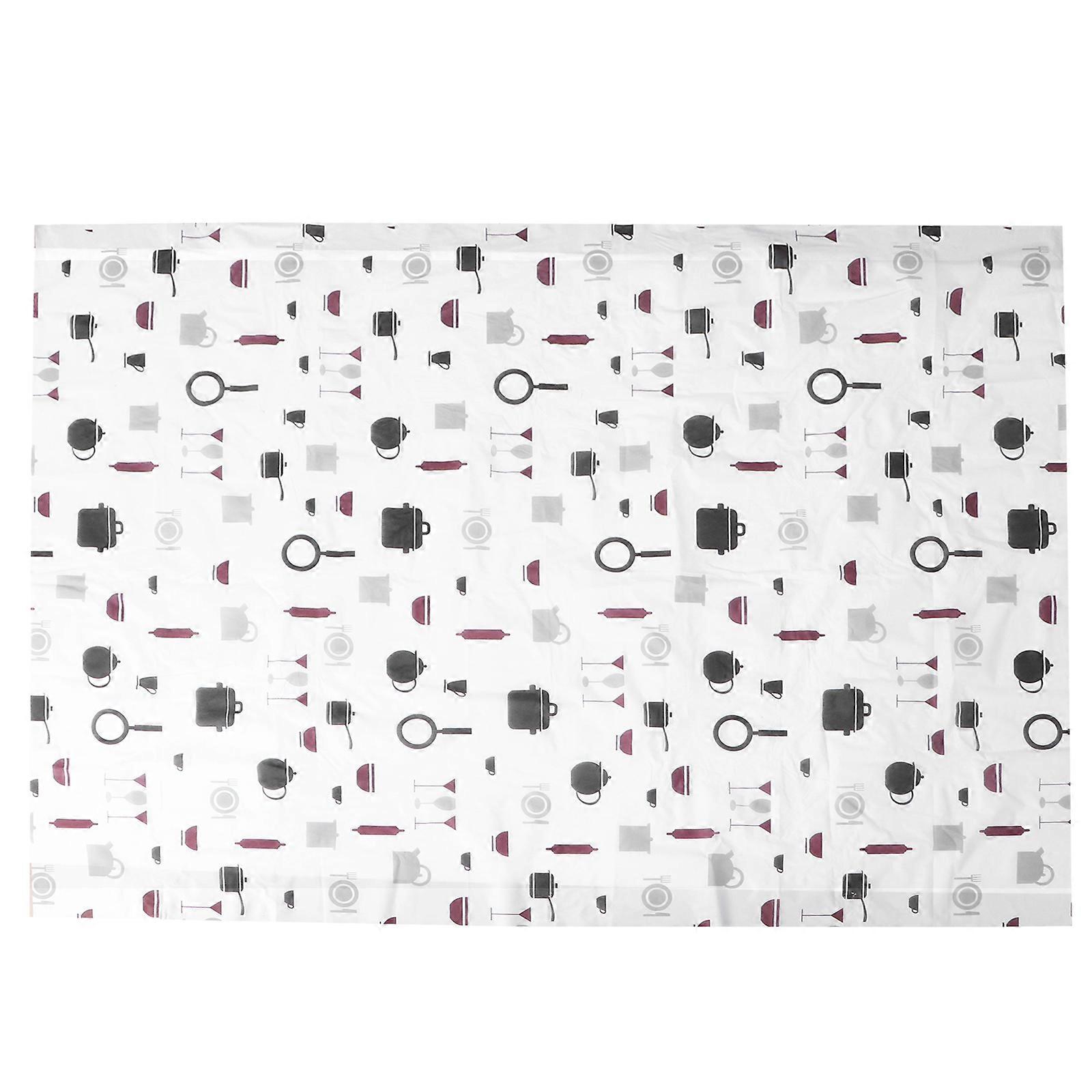 1PC PVC Waterproof Oil-proof Table Cloth Simple Printed Table Cloth Tablecloth