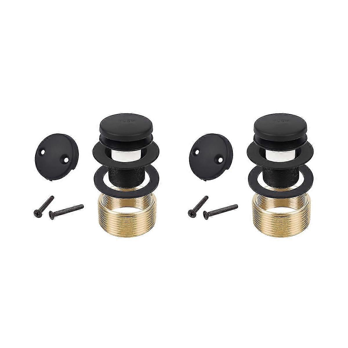 Odor Resistant Tub Drain Tub Plug Trim Kit With Dual Hole Overflow Panel Replacement Tub Drain Kit
