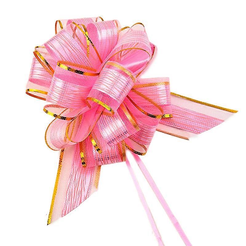 10Pcs Pull Bow Ribbon Delicate Decorative Romantic Car Party DIY Festive Pull Flower for Gift Packing QinHai