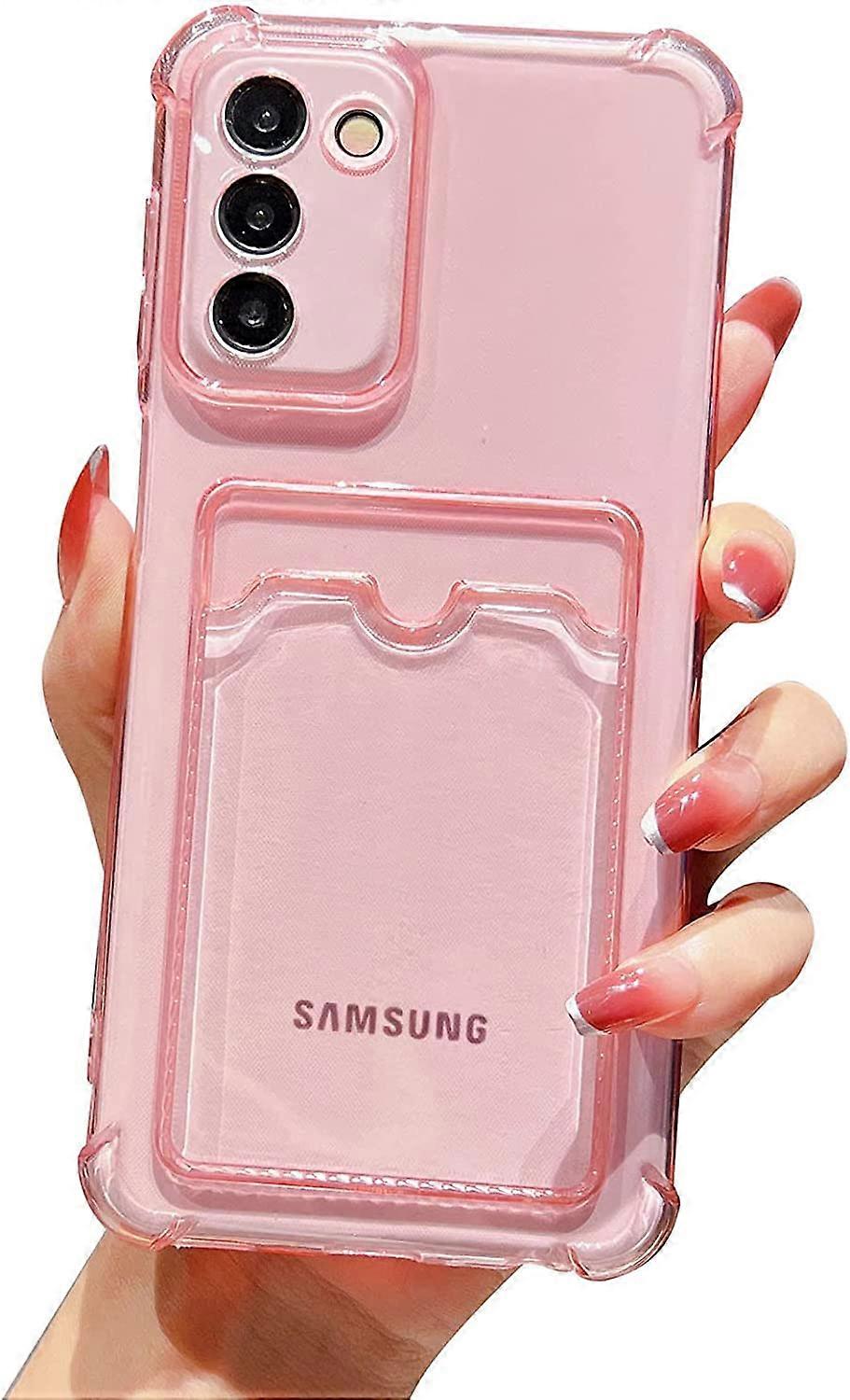 Clear Wallet Phone Case for Samsung Galaxy S20 FE 5G Upgrade Card Slot Case Slim Fit Protective Soft TPU Shockproof Case with Cute Card Holder for Sam