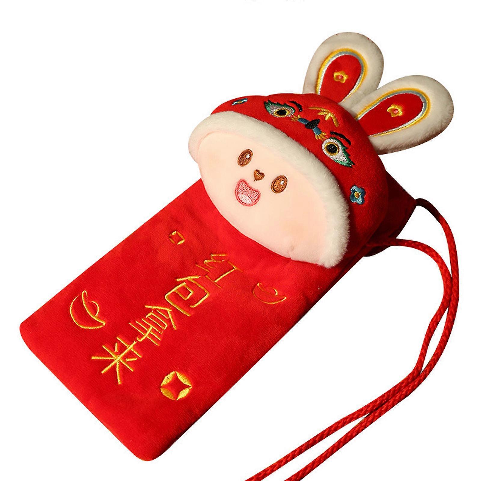 New Year Rabbit Plush Purse Wallet Fluffy Rabbit Coin Bag Fast