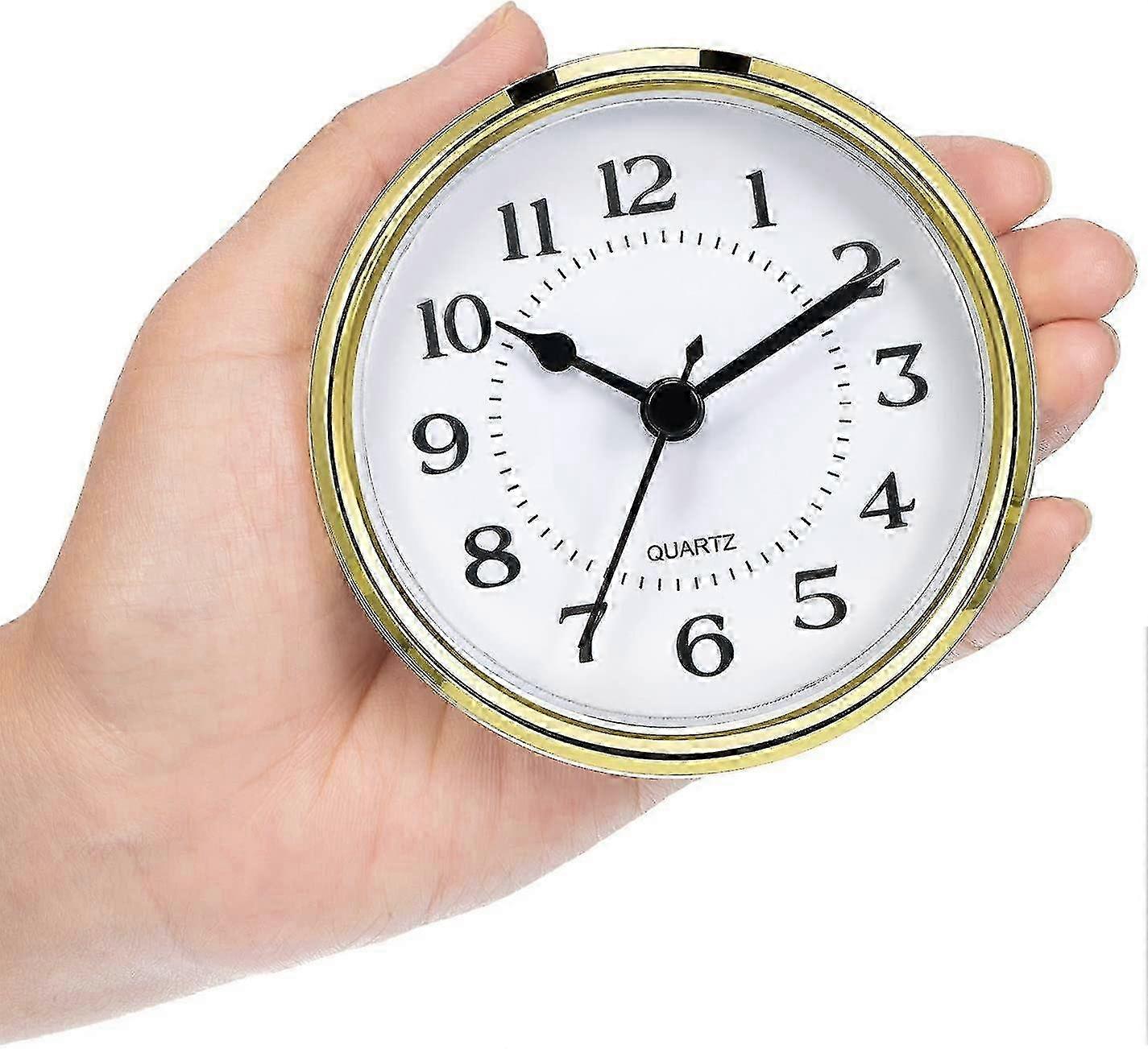 3-1/2 Inch (90 Mm) Quartz Clock Fit-up/insert With Arabic Numeral ...