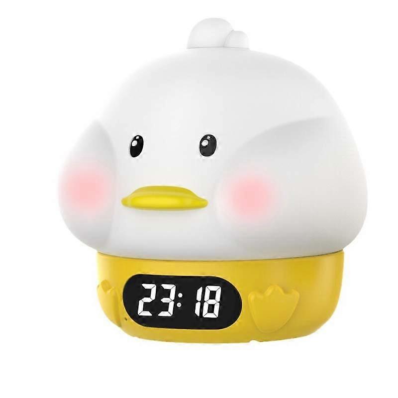 Light Alarm Clock, Designed for Poor Sleepers, Adults and Children's Bedrooms, Features Snooze Function and USB Charger Port, Dual Alarms, 6 Color Nig